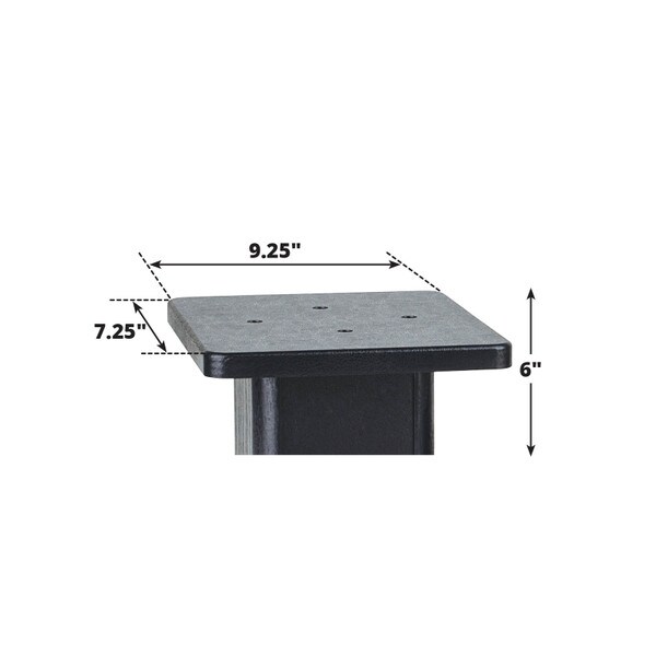 Main product image for Dayton Audio SSWB6B 6" Universal Wood Speaker Stand Pair, Black240-740